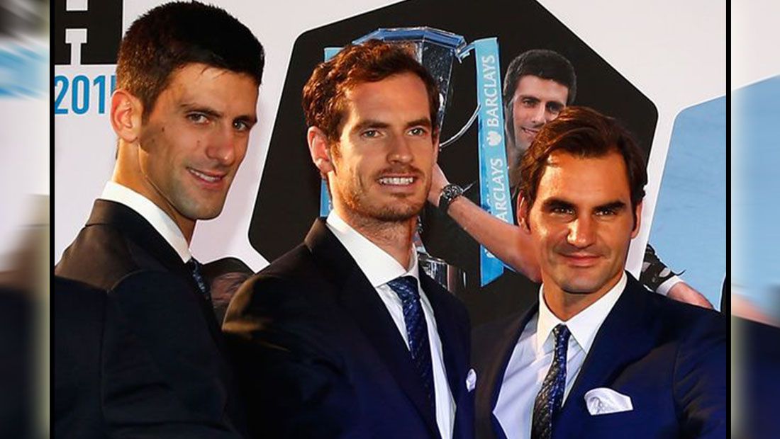 Novak Djokovic, Andy Murray, dan Roger Federer. Copyright: © Getty Images